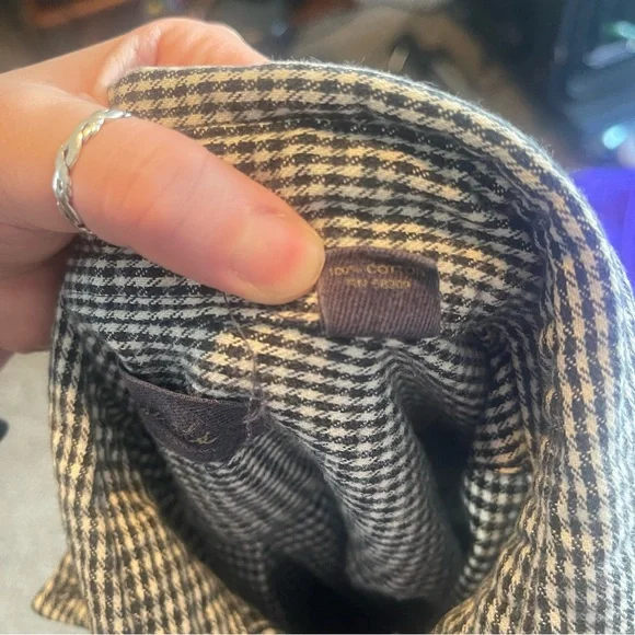 Casuals heavy cotton flannel Houndstooth button down shirt medium - Picture 4 of 11